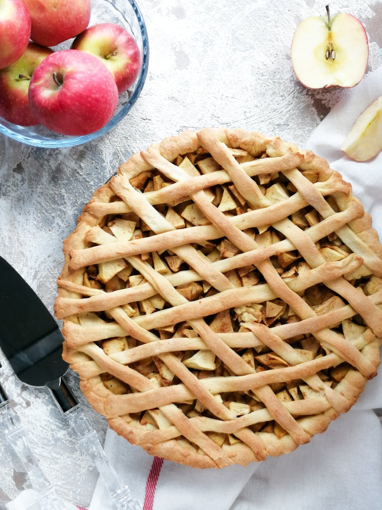 Top View of an Apple Pie